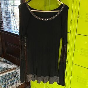 Brown thermal tunic length